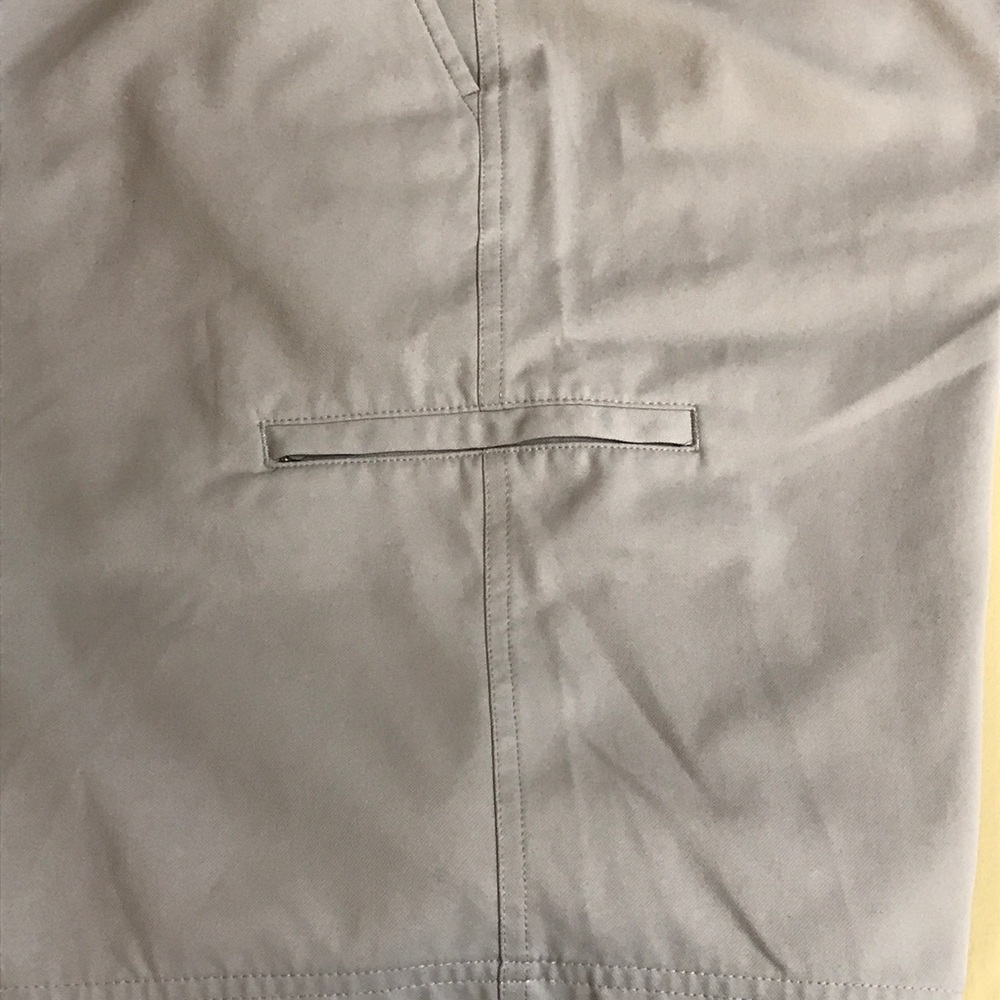 Pebble Beach Performance Mens 38 Light Gray Shorts Golf Short Flat Front Clay - Picture 6 of 9